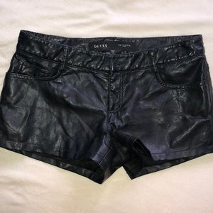 Guess leather like short shorts